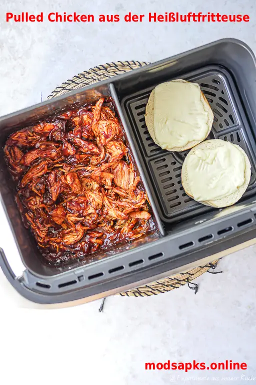 Pulled Chicken aus der Heißluftfritteuse